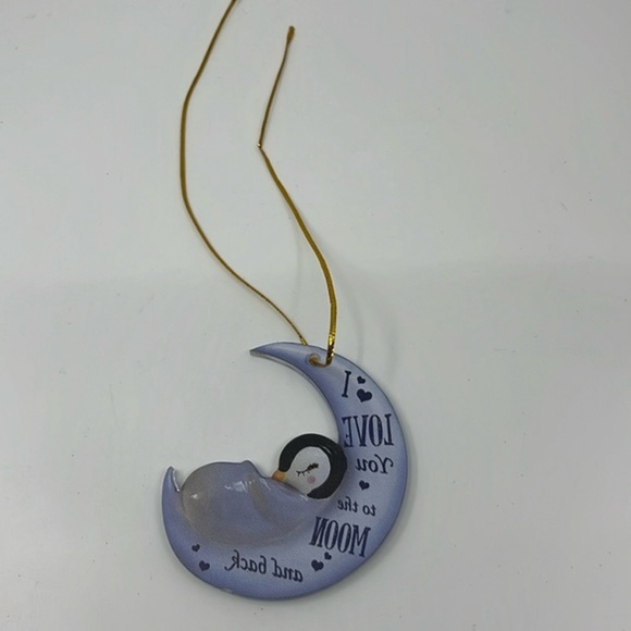 Whimsical Moon Penguin Car Pendant: Adorable Interior Charm! - Picture 2 of 4